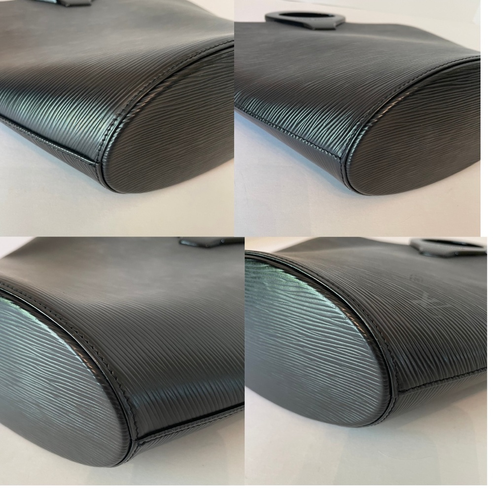 Louis Vuitton Noctambule Epi Tote Black Leather Vintage Lucite Handle - Picture 15 of 16